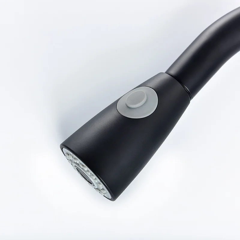 304 stainless steel sink faucet black stretch hot and cold faucet pull out type kitchen faucet