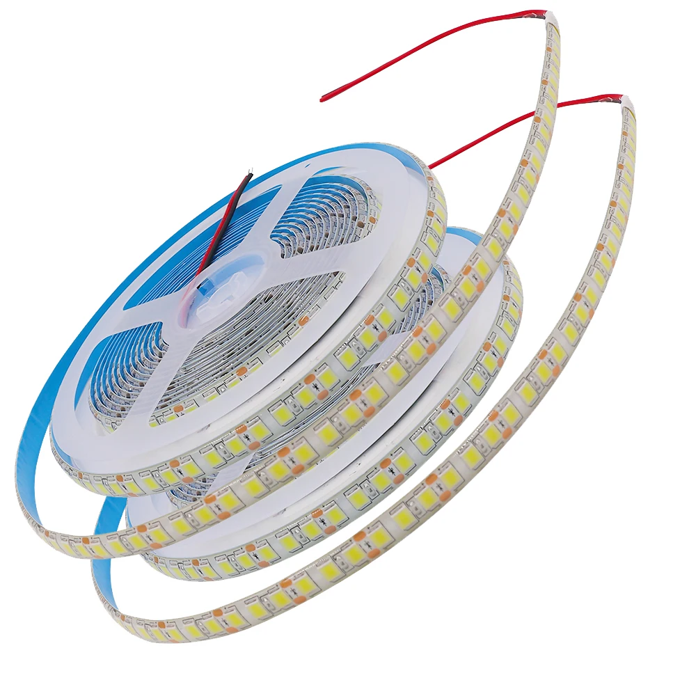 

5 м RGB светодиодный ленточный светильник DC12V 2835 5050 5054 SMD гибкая светодиодная лента 60/120/240 светодиодов ленточный водонепроницаемый веревочный Светильник 3000K 4000K 6000K