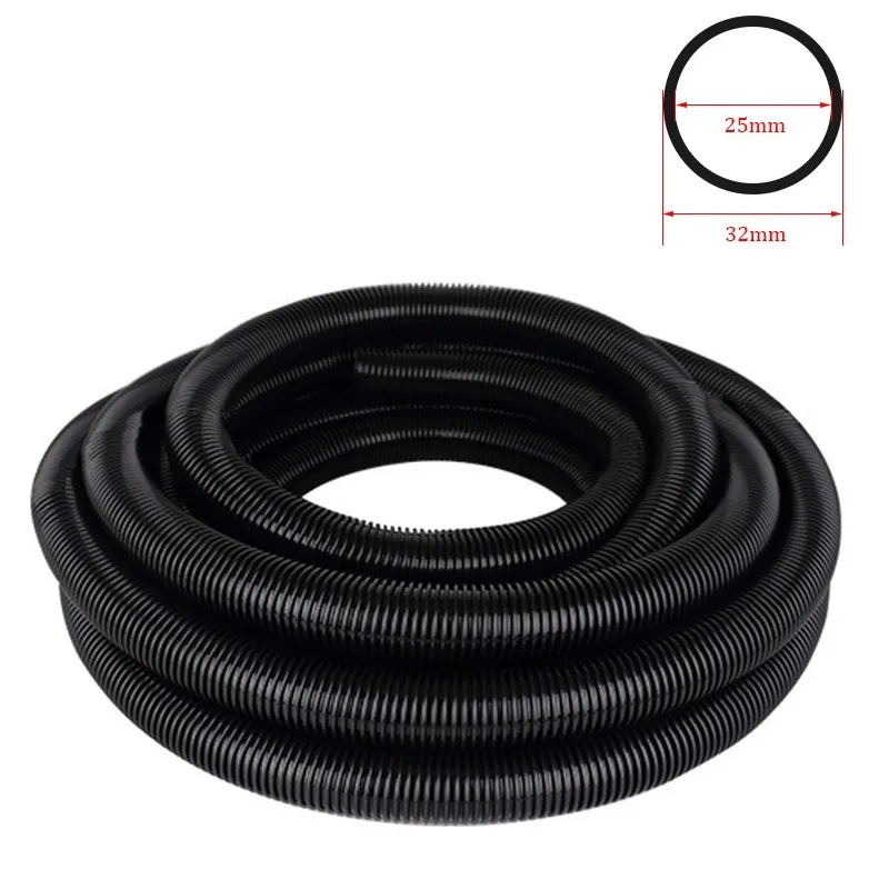 Inner 25mm Outer 32mm Household Vacuum Cleaner Bellows/Straws/Thread Hose/Soft Pipe,Durable Vacuum Tube Gray Hoses Accessories