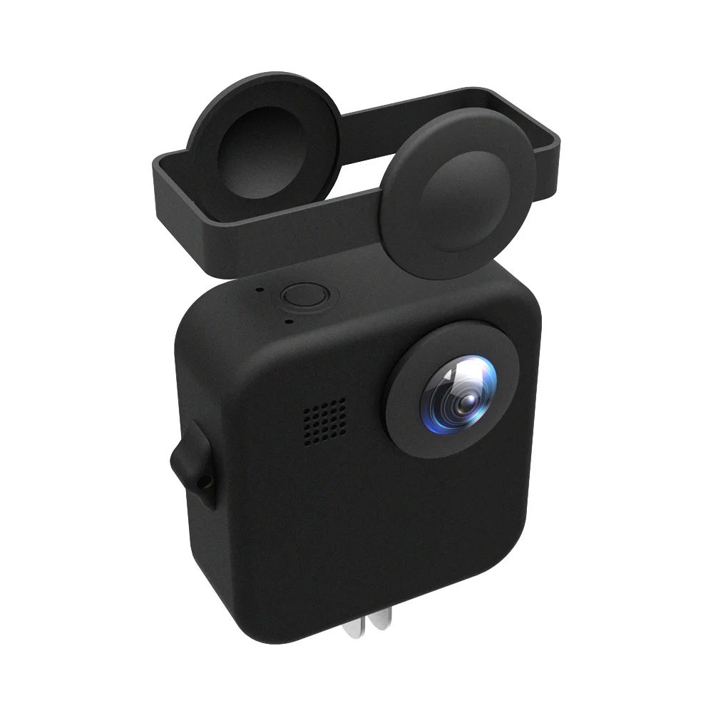 Funda de silicona para GoPro MAX 360 Protector de pantalla de vidrio templado tapa protectora de lente cubierta de carcasa para accesorios Go Pro Max