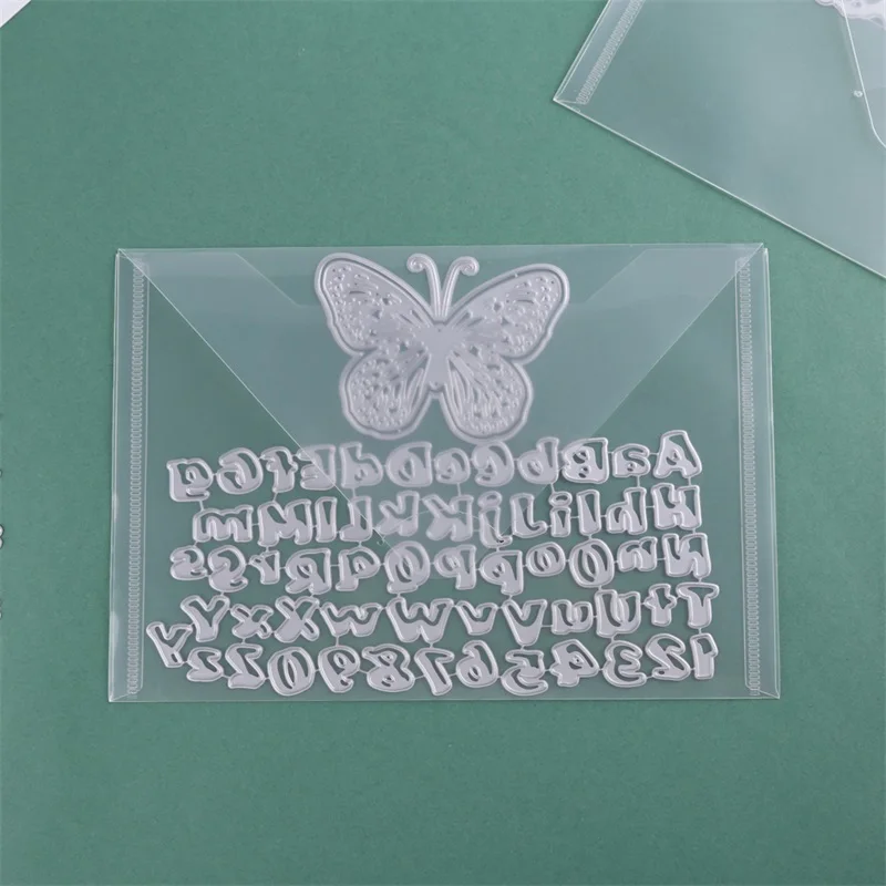 10-Piece Set Transparent Portable Storage Bag Used To Store Cutting Dies & Stamp Stencil New Card Cover Plastic Storage Envelope