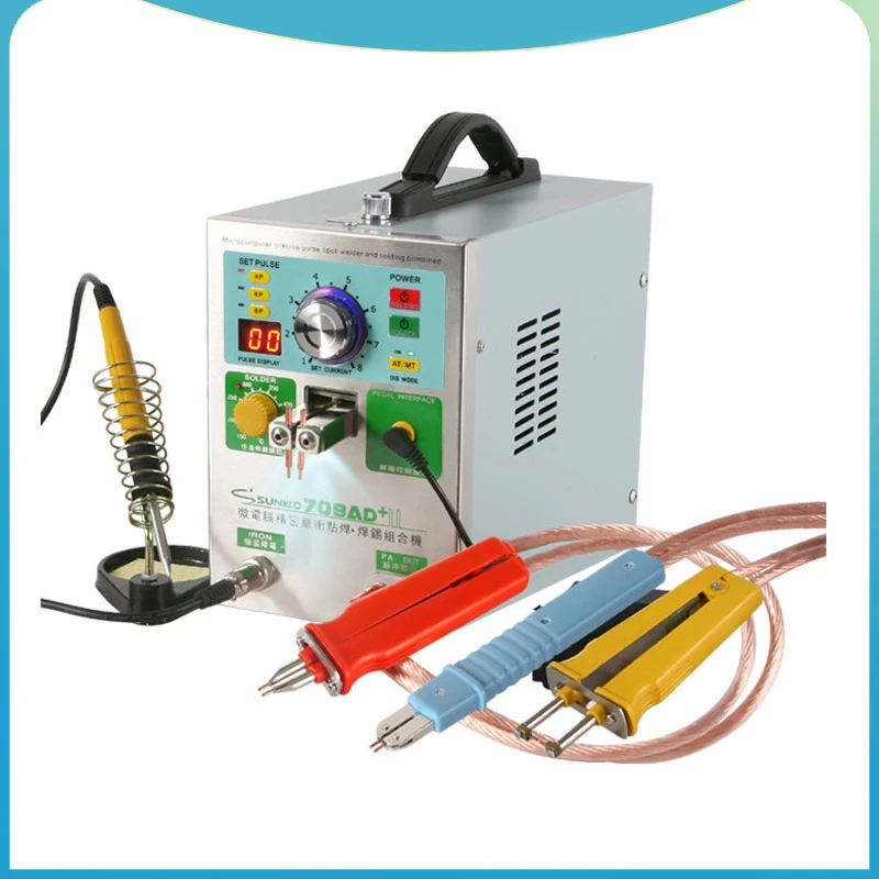 SUNKKO 709AD+ update NEW big power version from 709AD 4 IN 1 Spot Welder fixed pulse welding +constant temperature soldering