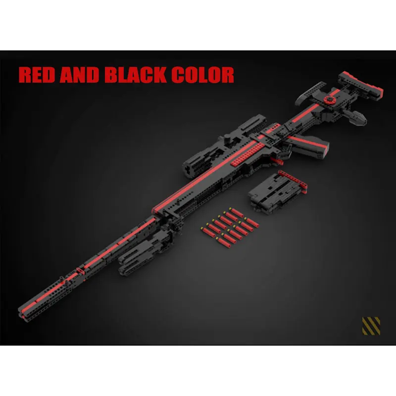 Q33 Sniper Rifle Military Series Block Gun Assembly Shoot WW2 Building Blocks Call of D Model Toys For Children Kids Gifts