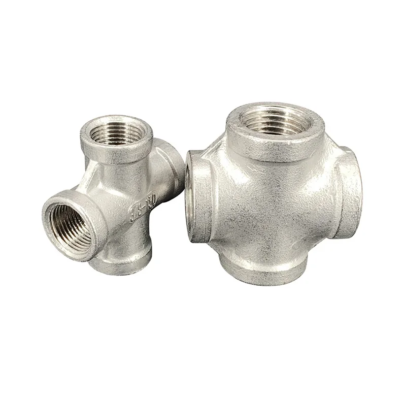 Stainless steel four-way internal thread internal thread cross four-way DN 15 / dN 25 plumbing pipe fittings