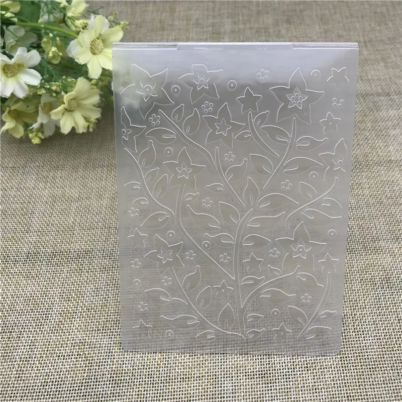 Star leaf background Flower print DIY Plastic Embossing Folders for DIY Scrapbooking Paper Craft/Card Making Decoration Supplies