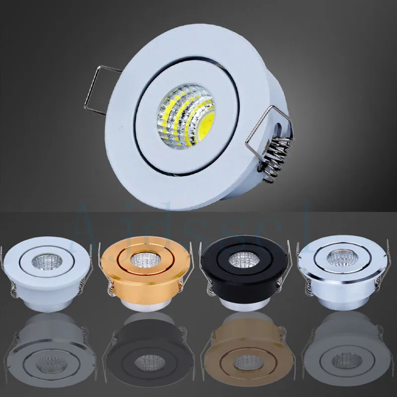 LED typu downlight ściemniania COB Mini Led Spot 5W AC 85-265V LED typu Downlight satynowy nikiel miniaturowy kryty sufit zewnętrzny Spot