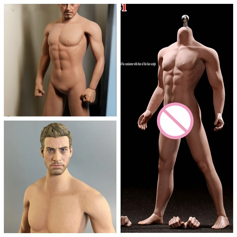 1/6 SFD Suntan Skin Higher and Thin Male Figure Body Accessories Tall 28cm BJD DIY Action Figure Doll Soft Silicone Model C1211