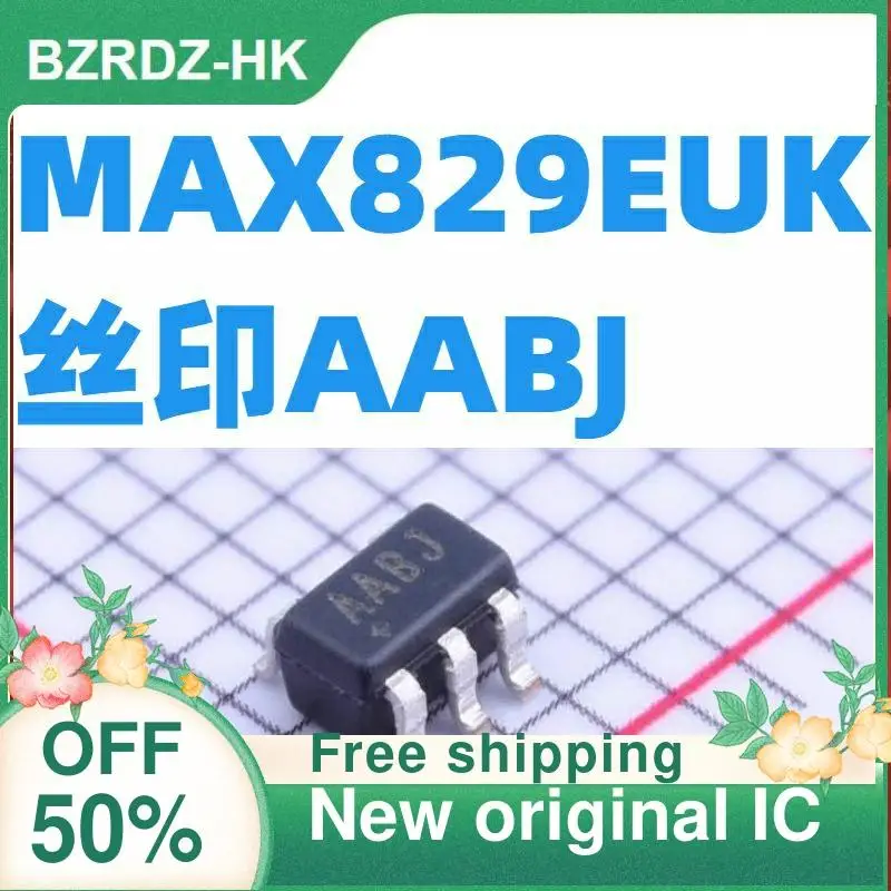 Regulador de comutação ajustável, MAX829EUK MAX829 AABJ SOT23/5L MAX, novo, original, 10pcs