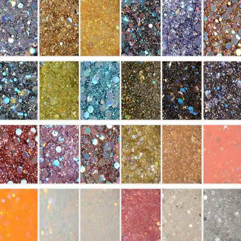 New UV solid sequins glue 15-color nail polish phototherapy glue solid glitter sequins