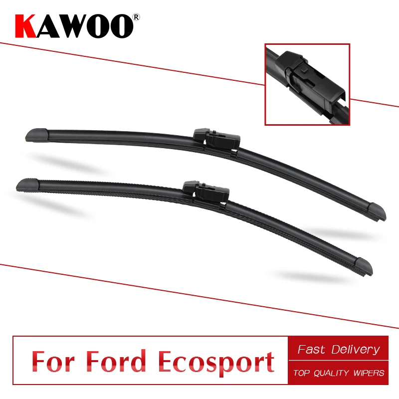 

KAWOO For Ford For Ecosport Southeast Asia/Russia/Europe/Oceania/India Car Rubber Windcreen Wiper Blade 2013 2014 2015 2016 2017