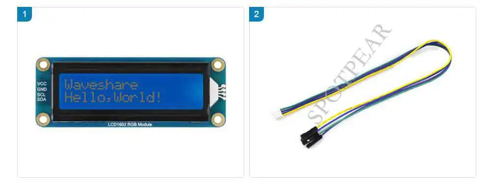 Módulo de pantalla Arduino LCD1602 para Raspberry Pi Pico STM32, pantalla de Bus I2C, retroiluminación LCD RGB