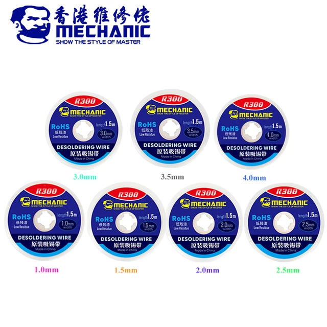 MECHANIK Knot lutowniczy 1,0 mm 1,5 mm 2,0 mm 2,5 mm 3,0 mm 3,5 mm 4,0 mm Rozlutowywanie drutu oplotowego Narzędzie do usuwania cyny BGA Spawanie Narzędzia lutownicze