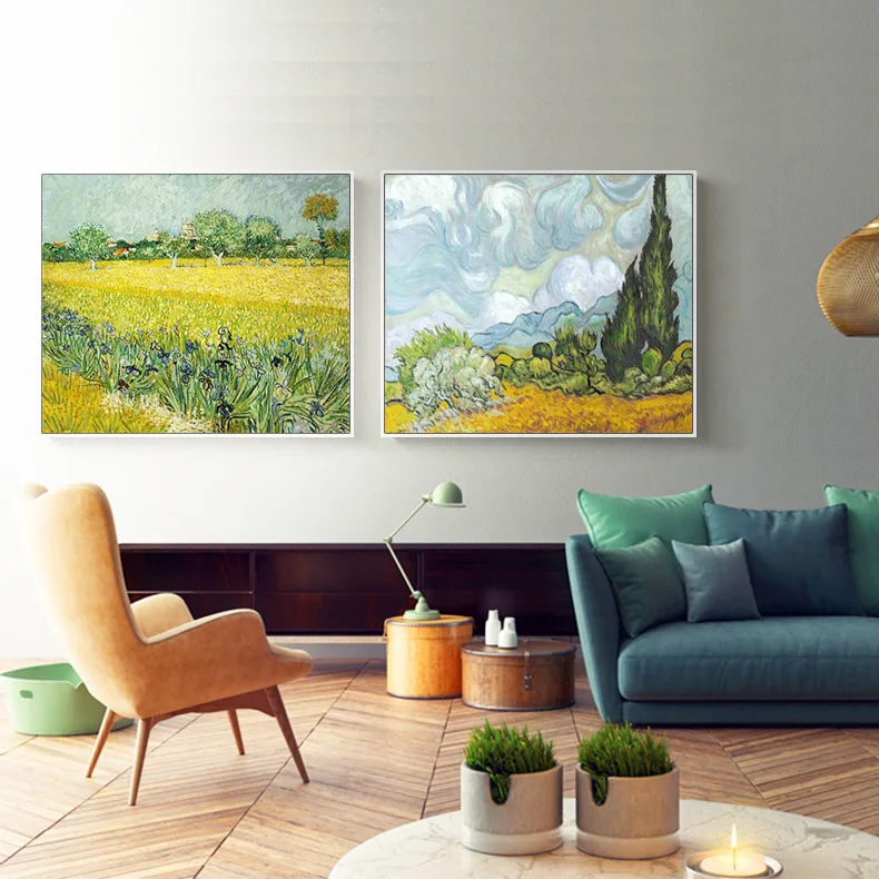 Van Gogh the world famous paintings European decorative painting inkjet landscape oil painting living room American mural