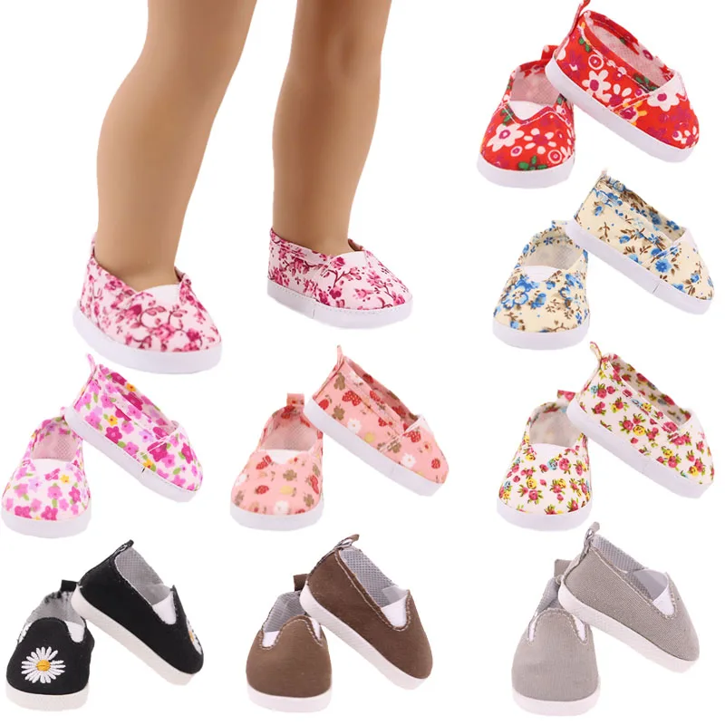 New Popular Flower Element Doll Shoes For 18 Inch American &43 Cm New Born Baaby Doll ,Comfortable Casual Shoes Doll Accessories