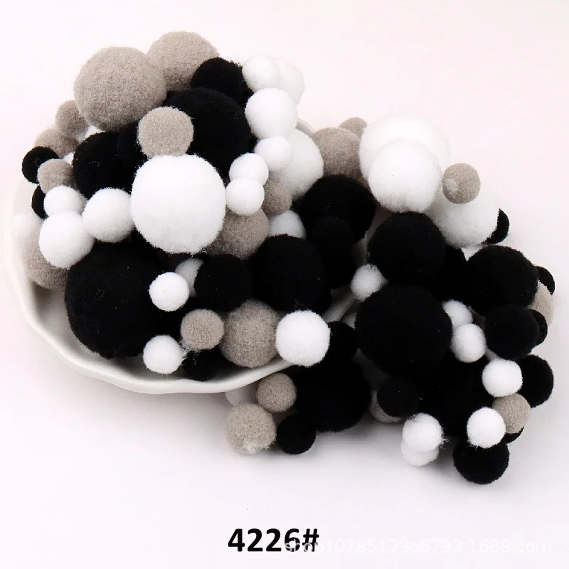 10mm To 30mm 20g Multi Size Mix Colors Pompom Fur Craft DIY Soft Pom Poms Balls Wedding Decoration Glue on Cloth Accessories