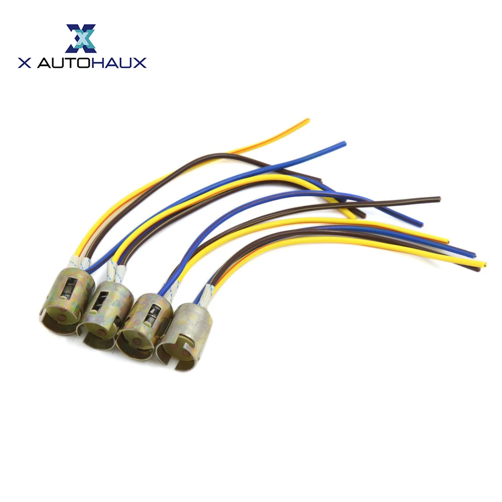 X AUTOHAUX 2/3/4/6pcs Auto 3 Wires 1157 Bulb Socket Brake Turn Signal Light Harness LED Lamp Adapter Car Replacement Accessories