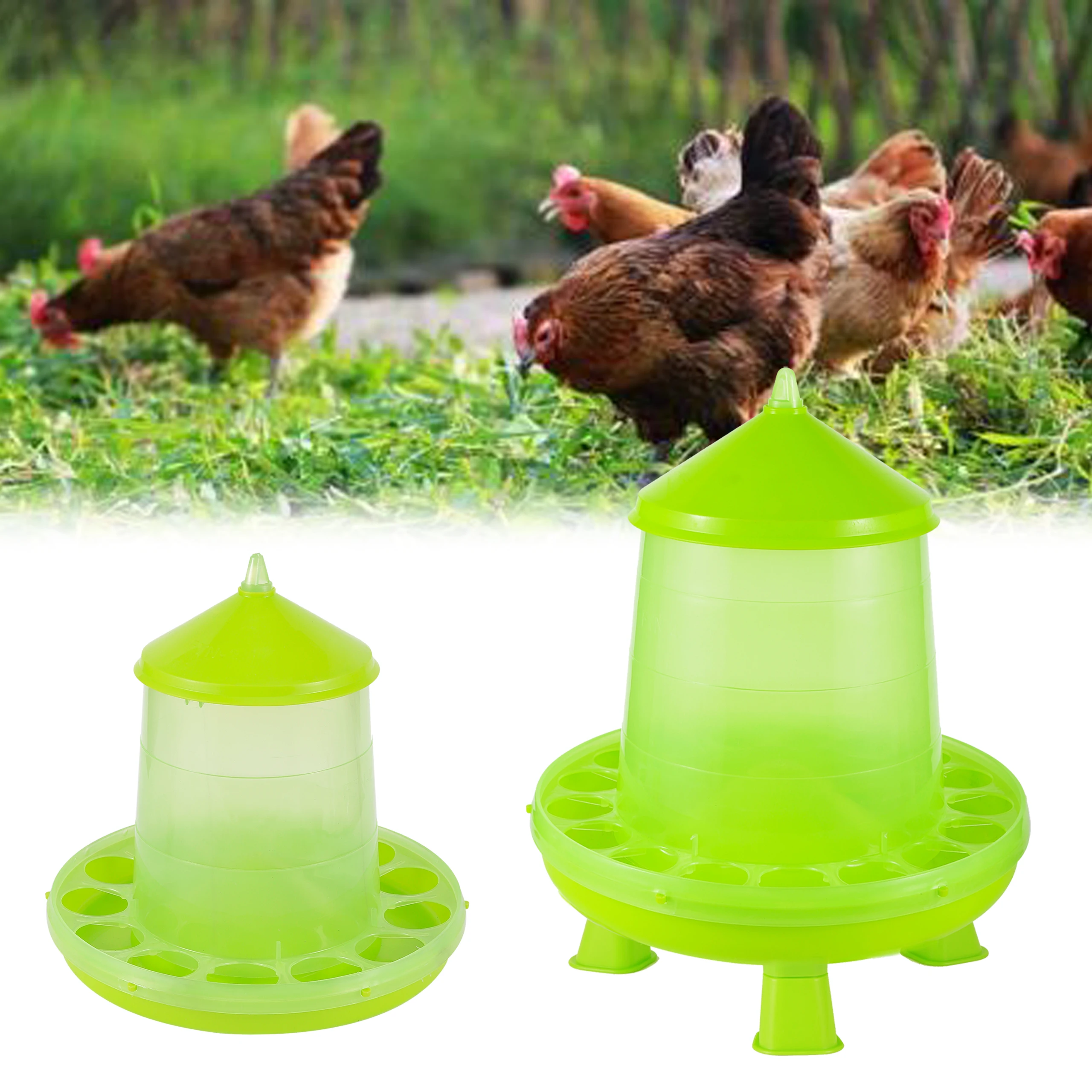 New 2kg/4kg Chicken Feeding Bucket Quail Pigeon Chicken Automatic Feeder Poultry Farm Animal Feeding Supplies 1 Pc