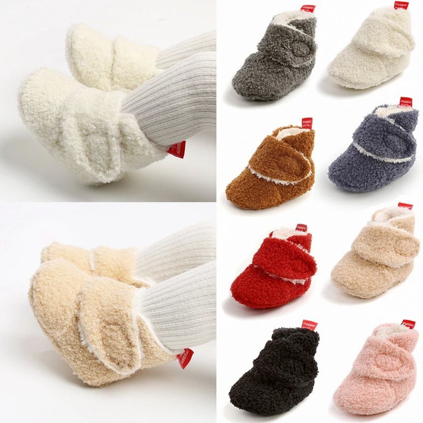 

Baby Shoes Infant Slippers Solid Color Toddler Baby Boy Girl Crib Shoes Cute Anti-slip Prewalker Baby First Walkers