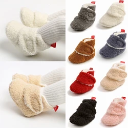 Baby Shoes Infant Slippers Solid Color Toddler Baby Boy Girl Crib Shoes Cute Anti-slip Prewalker Baby First Walkers