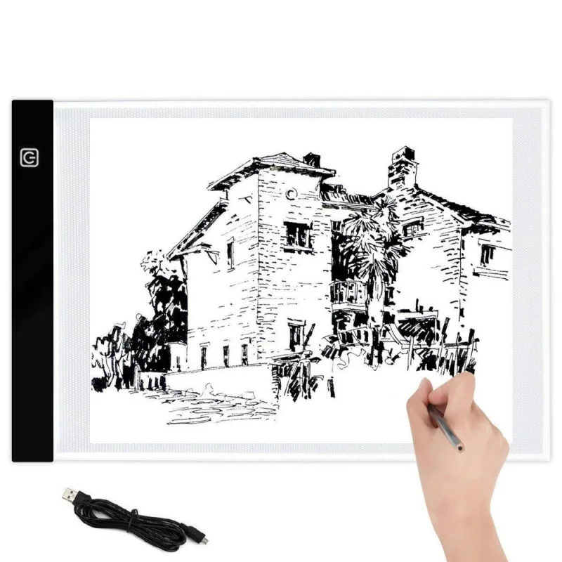 Tablet do rysowania LED A4 Magic Pad Sketch Sign Mirror Copy Tablet Digital Dimming Air Flow Tracing Board for Kid