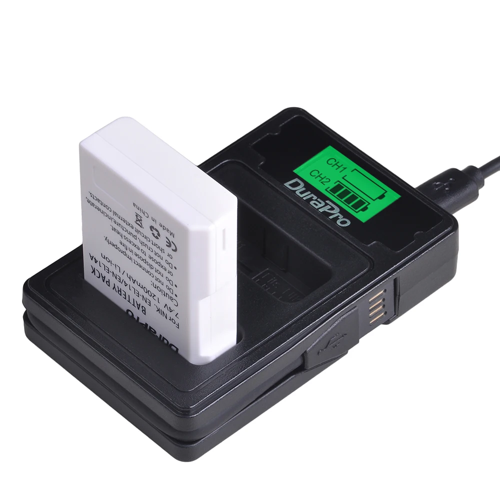 

EN-EL14 EN-EL14a Battery with Charger for Nikon EN EL14 EL14a, D3300 D3200 D3100 D5100 D5200 D5300 D5500, Coolpix P7800 P7000