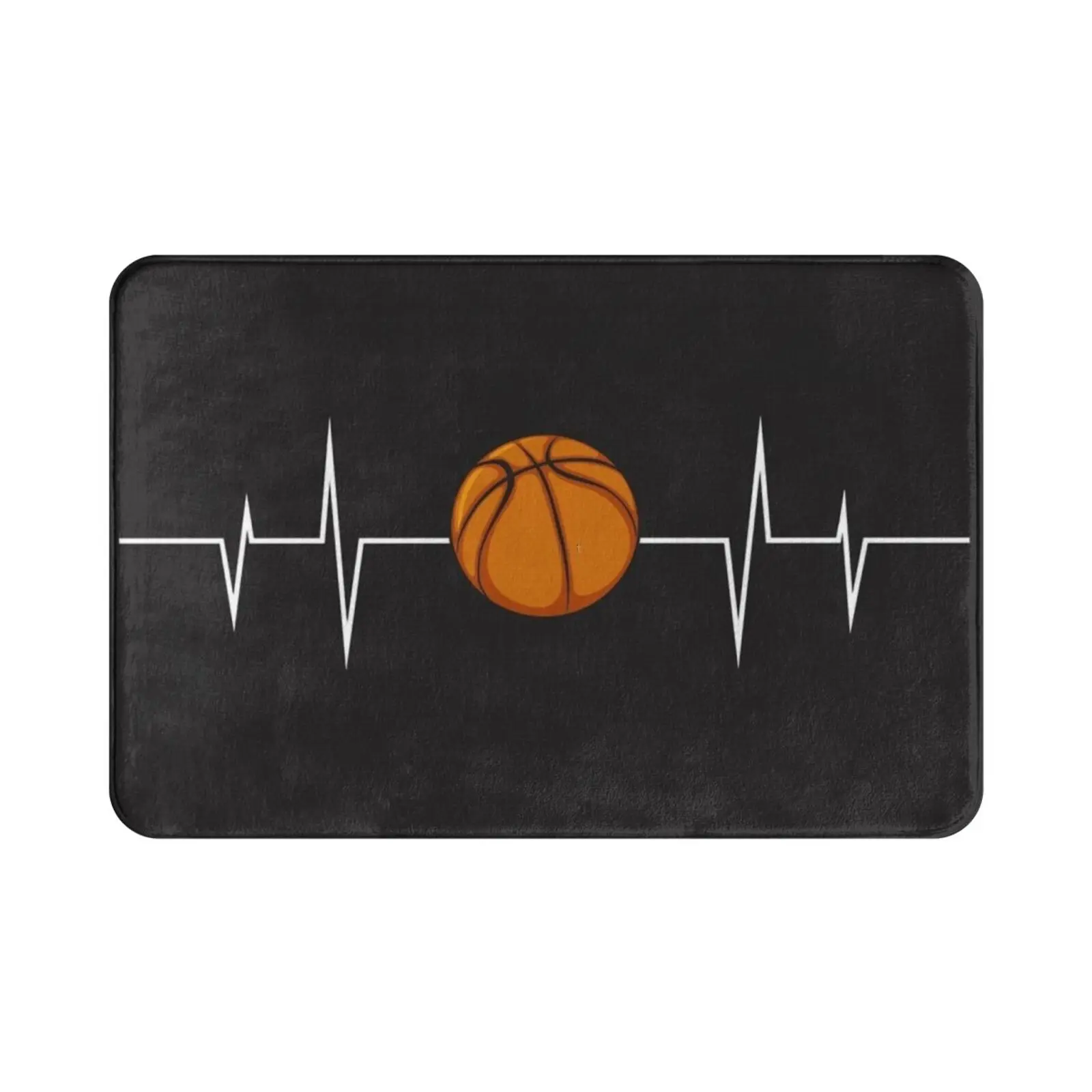 Basketball Heartbeat Essential Carpet Mat Rug Cushion Soft Non-Slip Legends Basketball Magic Bird Curry