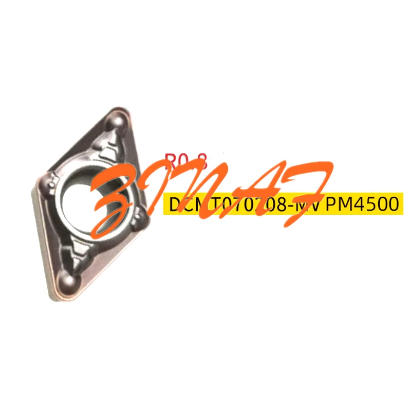 10 قطعة DCMT070204 DCMT070208-MV كربيد إدراج ل الخارجية تحول أداة معدنية مخرطة DCMT070208 CNC تحول إدراج أداة القطع