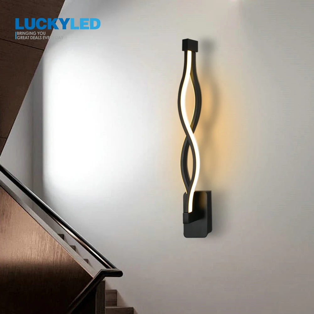 LUCKYLED Led Wall  Light AC220V 110V Wall Lamp For Indoor Living Room Bathroom Bedroom Wall Light Fixture 8W /12W Lamps For Wall