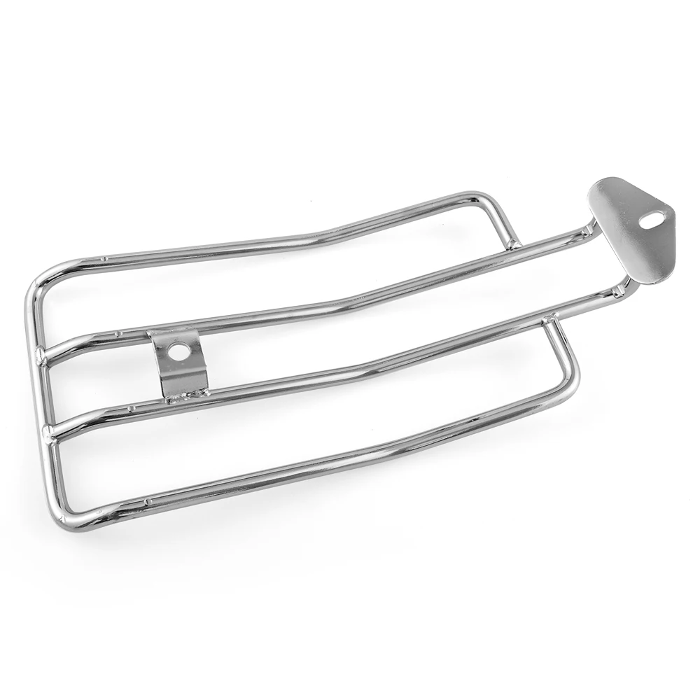 Motorcycle Solo Seat Rear Luggage Rack Support Shelf for Harley Sportster XL883/1200 X48 1985-2003 Silver/Black