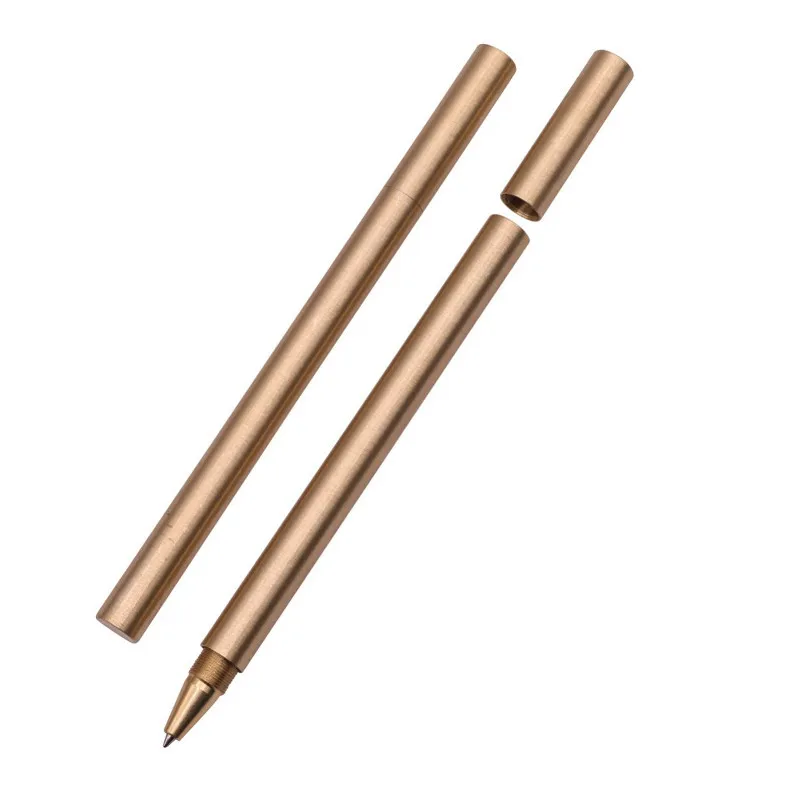 1 Pcs Brass ballpoint pen 0.5mm Copper pen Student school office writing pen Holiday Promotion Gift Pen Not tired of writing