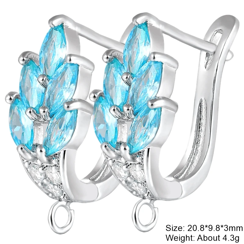 Juya DIY Edlen Schmuck Material Liefert Handgemachte Earwire Gold/Silber Farbe Ohrring Haken Zubehör Für Luxus Ohrringe Machen
