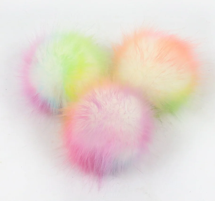 Multicolor False Hairball Hat Ball Pom Pom Handmade DIY Artificial Wool Ball Wholesale Cap Accessories Faux Fox Fur PomPom