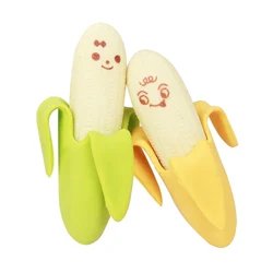 2-10 Pcs Small Rubber Eraser Children's Cute Simulation Banana Peeling Eraser Stationery Student Eraser School Gift Prize