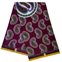 Tissu africain à imprimés, véritable cire Design à la mode 2019, Ankara, nigérian, 6Yards