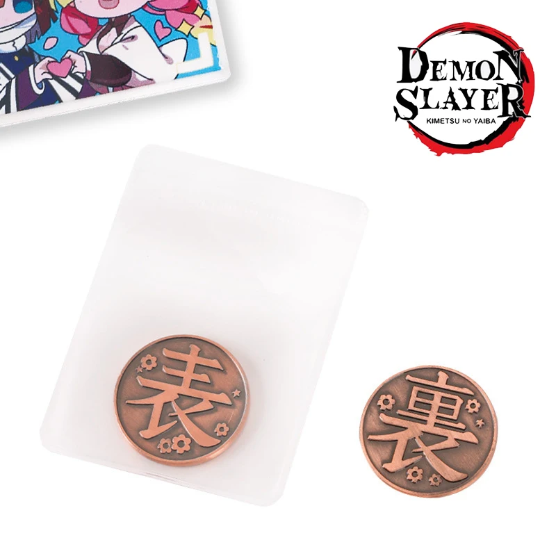 1pc Demon Slayer Anime Coin Cosplay Kimetsu No Yaiba Tsuyuri Kanawo Kochou Shinobu Alloy Metal Coins Tokens Collection Props