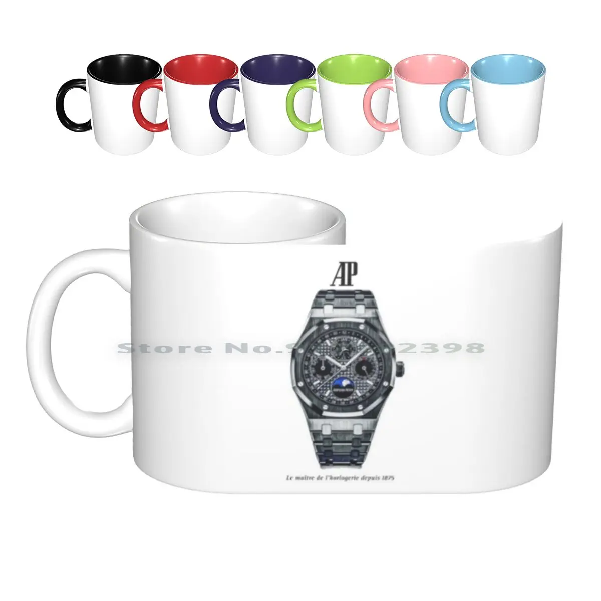 Watch Sketch With Slogan Ceramic Mugs Coffee Cups Milk Tea Mug Luxury Swiss Watches Rollie Creative Trending Vintage Gift