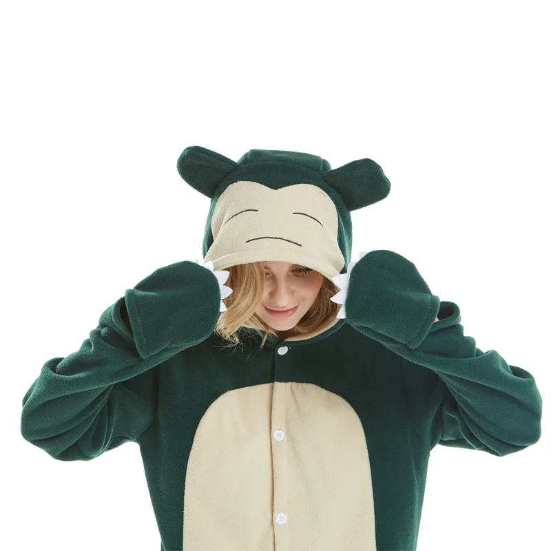 New Snorlax Kigurumi XXL Cartoon Suit Women Pajama Anime Onesies For Adult Men Onsie Boy Girls Pijamas Fleece One-Piece Bodysuit