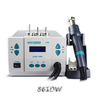 Original 1000W220/110V QUICK 861DW heat gun lead free hot air soldering station microcomputer temperature Rework Station+3nozzle