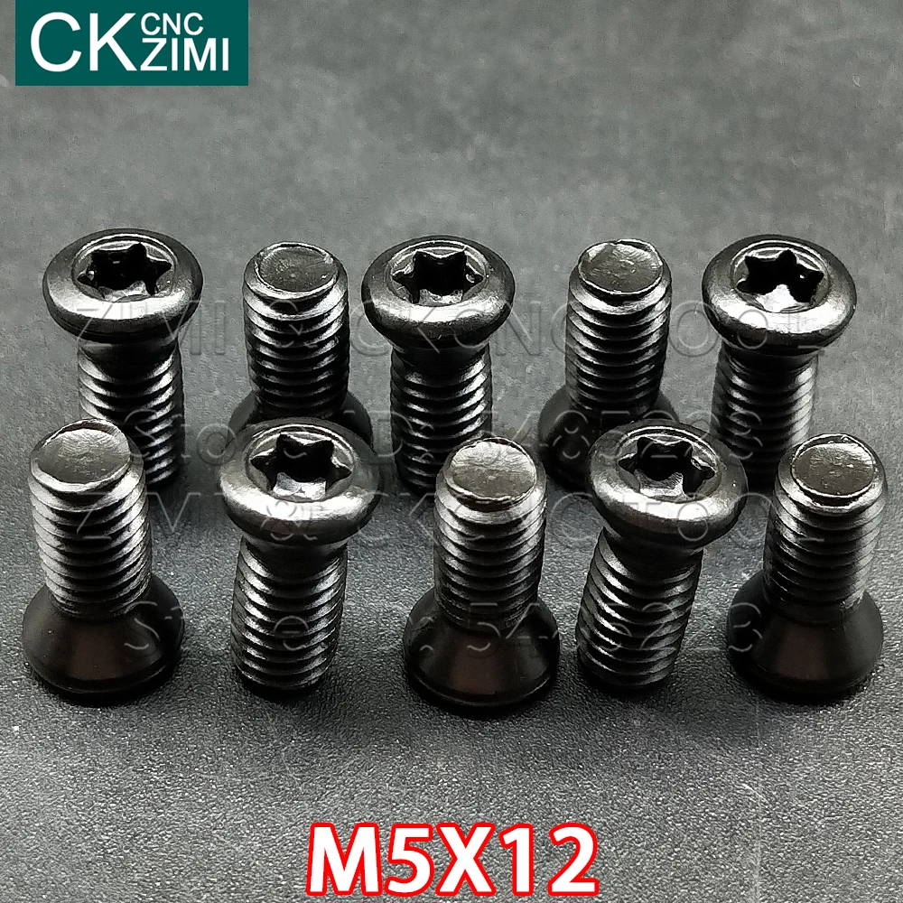 M5*12 mm M5X12 Screw CNC Insert Torx Screw for Replaces Carbide Insert CNC Lathe Tools Cutter Toolholder Accessories Lathe Tools