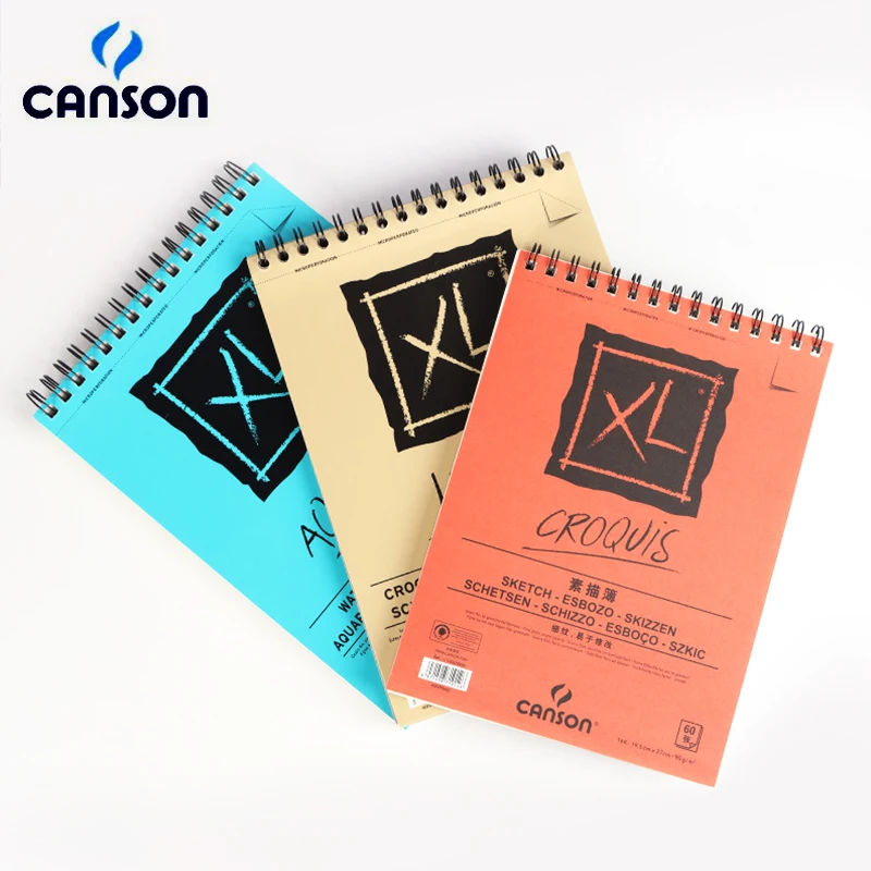 CANSON Art-كتاب رسم 16K/8K/A4/A3 للرسم ، قلم تحديد ، أكريليك ، ألوان مائية ، قلم رصاص ، قلم حبر ، كتاب ورق كرافت من سلسلة XL #4