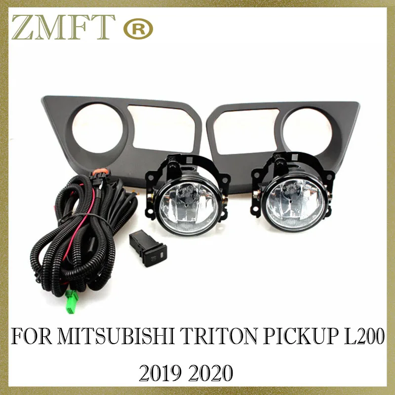 

1Set Car Front Bumper Fog Lamp Assembly For Mitsubishi Triton Pickup L200 2019 2020 With Wiring Switch Harness