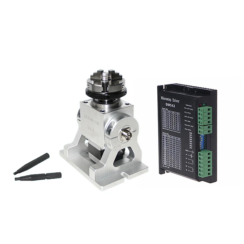 

CNC Planetary Gear 4th Rotary Axis Dividing Head 65 100mm Chuck CNC A Axis Speed Reducing Ratio 10:1 for Laser Marking Machine