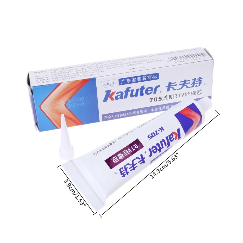 2pcs/lot K-705 Transparent RTV Silicone Rubber Adhesive Grease Sealant Electronic Glue 45g