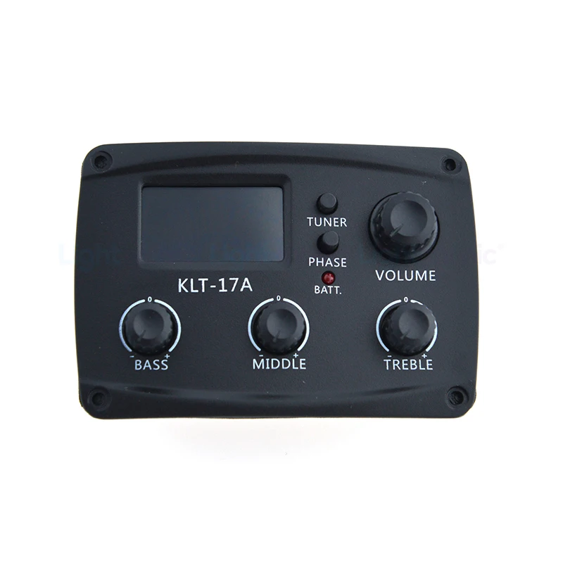 3 Band Acoustic Guitar Pickup KLT-17A EQ Preamp with Digital Proceeding Tuner Equalizer with Tuner Guitar Accessories