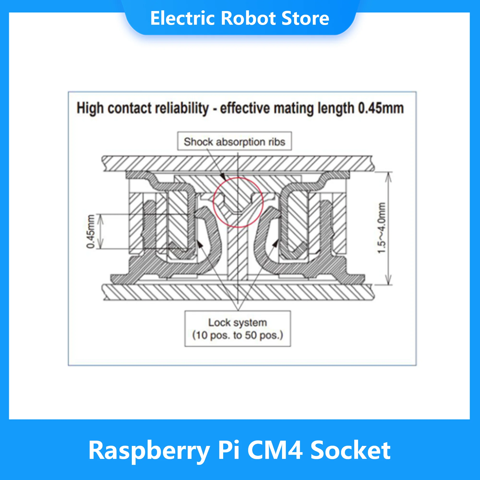 Raspberry Pi 4 Computing Module CM4 Socket DF40C-100DS-0.4V DF40HC(3.0)-100DS-0.4