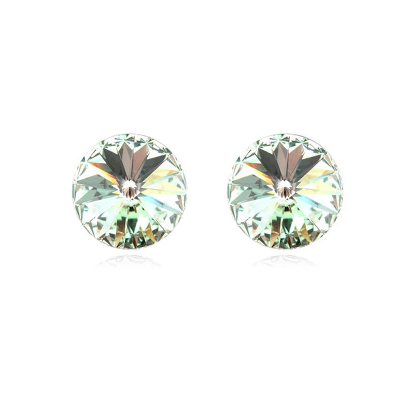 Ms Betti Round Stone Stud Earring Cute Simple Design 8/10/12/14mm Rivori With Crystal From Austria 2021 Women Gift