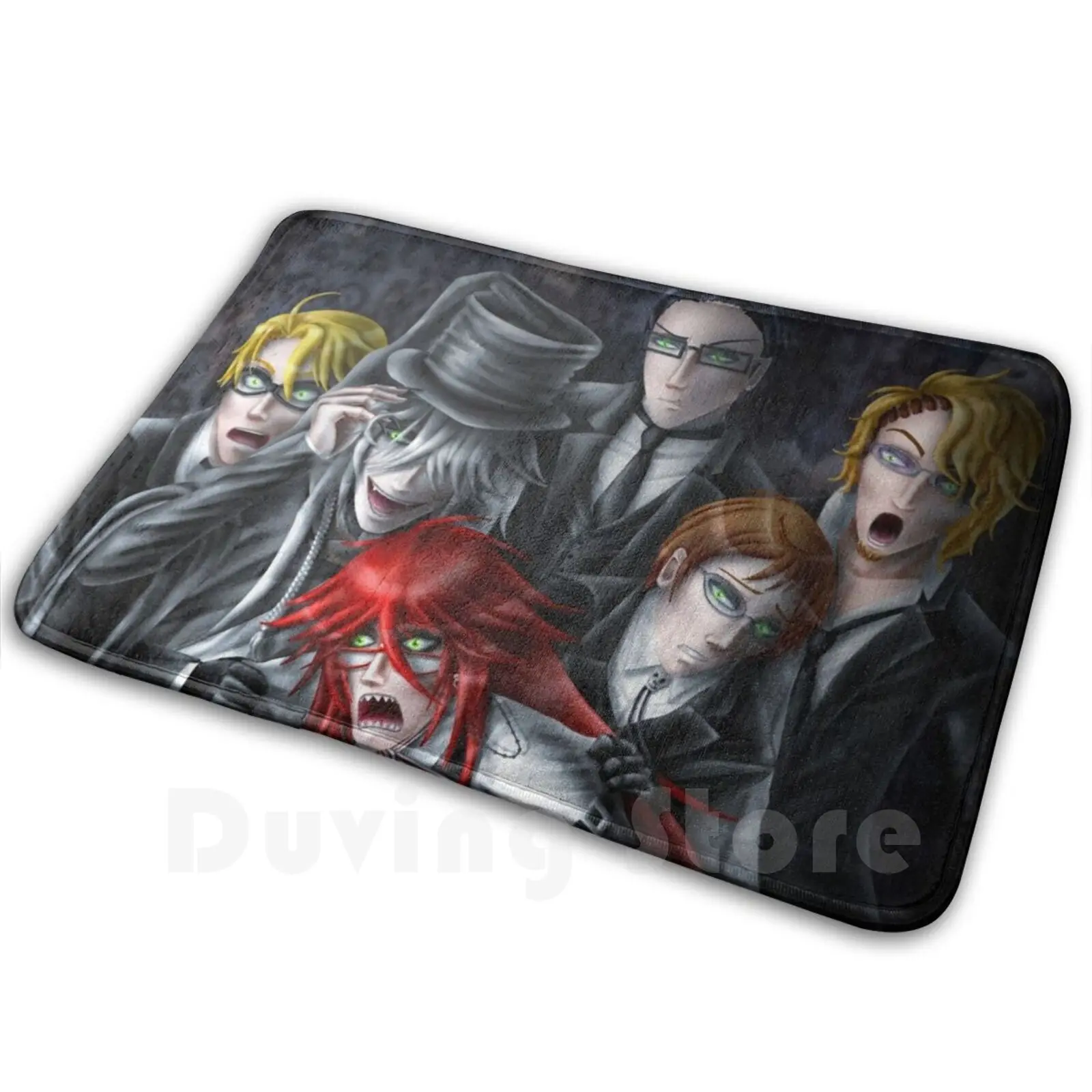 Haunted House Reapers Carpet Mat Rug Cushion Soft Non-Slip Black Butler Black Butler Grell Sutcliff Grell Shinigami Reaper