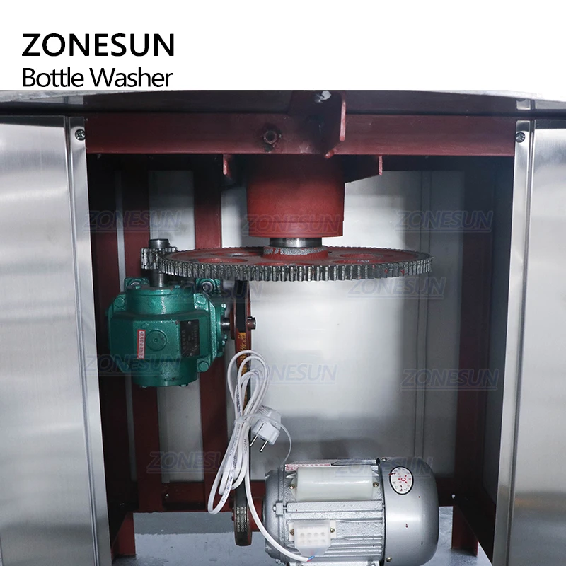 ZONESUN Rotary Plastic Semi Automatic Recycle Glass Bottle Washing Machine cleaning Machinery Packaging Machine ZS-WB32