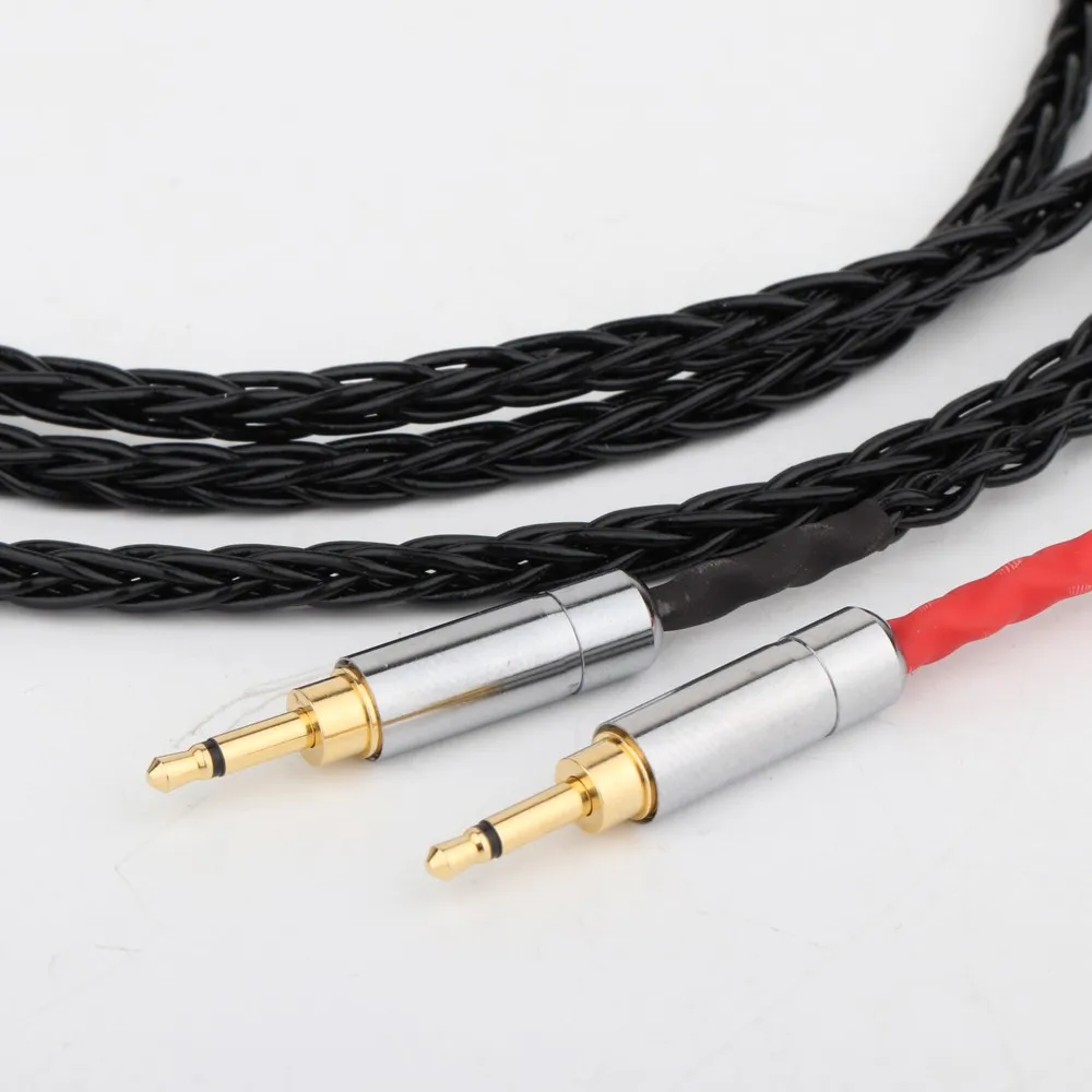 8-adriges versilbertes Kopfhörer-Upgrade-Kabel für HE1000 HE400S HE560 Oppo PM-1 PM-2 2,5/3,5/4,4 mm Stecker – Detail 2