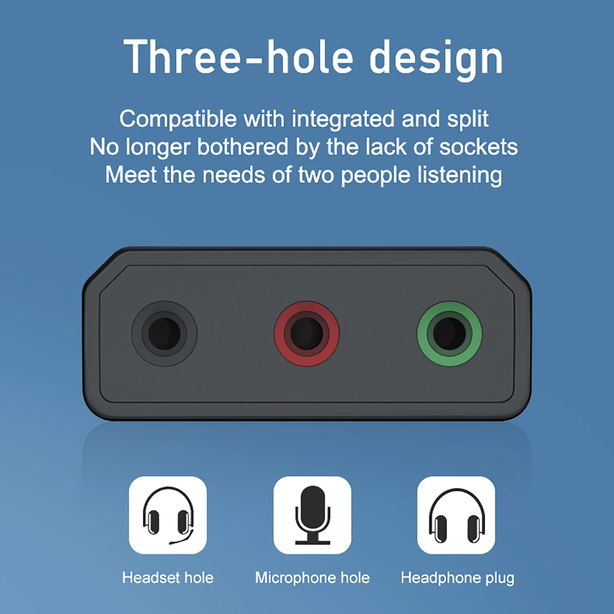 ORICO USB External Sound Card 2-in-1 Audio Adapter 3.5mm Microphone Earphone Interface Volume Adjustable Soundcard For PS4 Phone